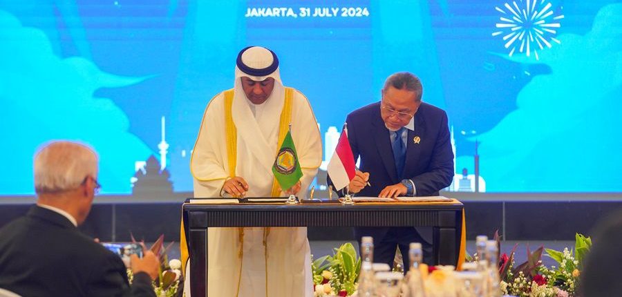 توقيع البيان المشترك لإطلاق مفاوضات اتفاقية التجارة الحرة بين دول مجلس التعاون وإندونيسيا