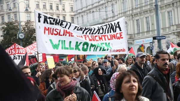 فيينا.. مشاركة أكثر من 50 منظمة في تظاهرة تطالب بمعاقبة إسرائيل