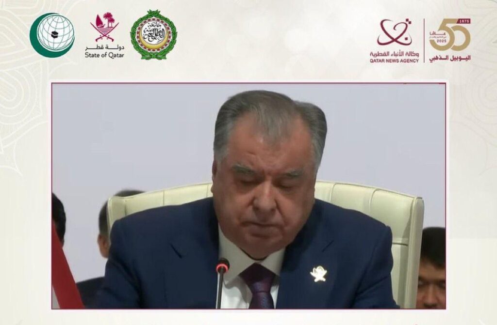 رئيس طاجيكستان: الاعتداء الإسرائيلي على دولة قطر انتهاك صارخ للقانون الدولي وميثاق الأمم المتحدة