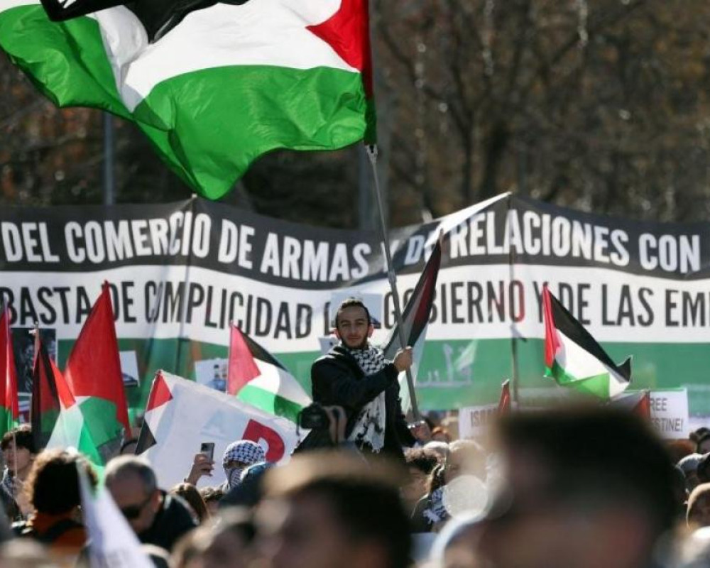 تظاهرة في برلين دعما لفلسطين وتنديدا بالإبادة الإسرائيلية في قطاع غزة