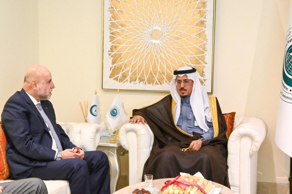 المدير التنفيذي للهيئة الدائمة المستقلة لحقوق الإنسان يستقبل قاضي قضاة فلسطين