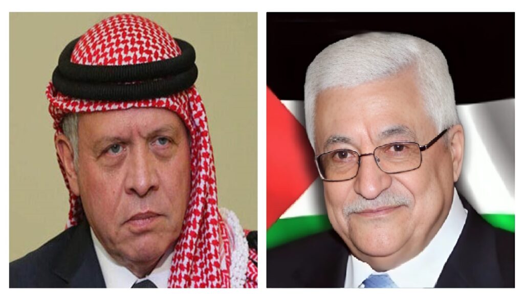 الرئيس الفلسطيني وملك الأردن يبحثان تطورات القضية الفلسطينية